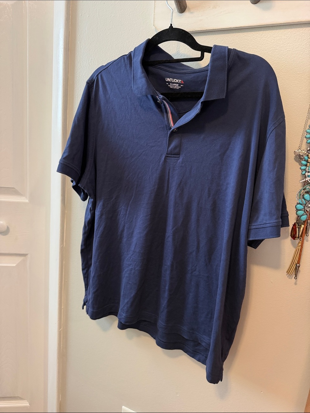 UNTUCKit Men's Slate Blue Polo Shirt